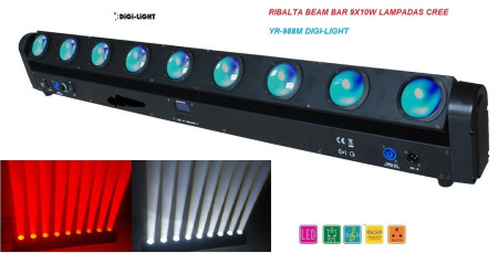 Anúncio: RIBALTA DIGI-LIGHT YR-988M BEAM RGBW GREE LAMP LED