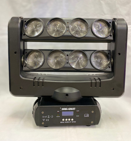 Anúncio: MOVING DIGI-LIGHT SPIDER DY-0818 8X12W RGBW 4IN1