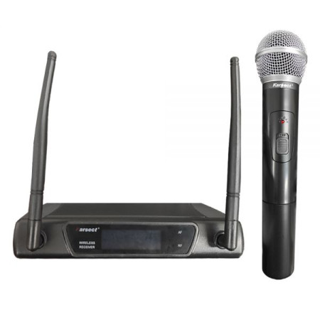 Anúncio: MICROFONE KARSECT S/FIO WR-8L/HT15A C/1 MANO DIGI.