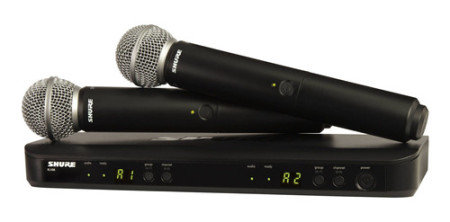 Anúncio: MICROFONE SHURE BLX288/SM58 C/2 MANO
