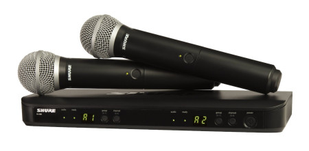 Anúncio: MICROFONE SHURE BLX288/PG58 C/2 MANO