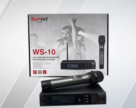 Anúncio: MICROFONE SUNSET S/FIO WS-10 C/1 UHF DIGITAL
