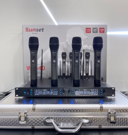 Anúncio: MICROFONE SUNSET S/FIO WS-40 C/4 UHF DIGITAL