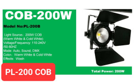 PLS COB PL-200B 200W BRANCO QUENTE/FRIO C/BANDOOR