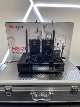 MICROFONE SUNSET HS-20 C/2 CABECA/LAPELA C/CASE